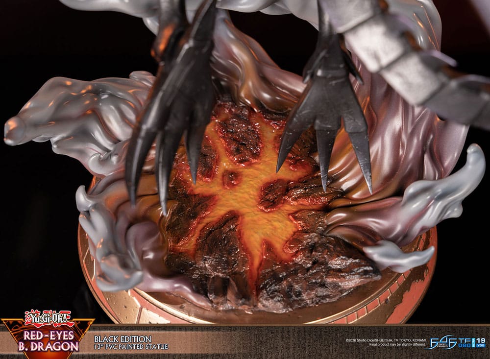 First 4 Figures Yu-Gi-Oh! Red-Eyes B. Dragon Black Colour Statue - Beschädigte Verpackung