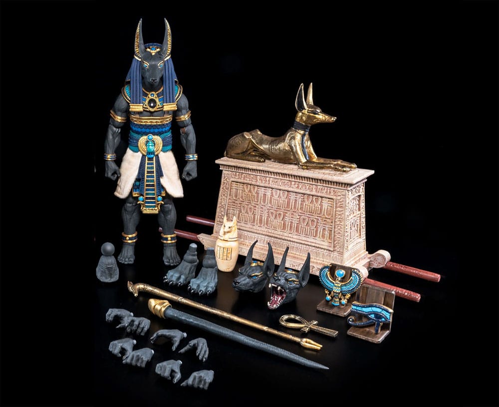 Four Horsemen Toy Design Figura Obscura Anubis Black & Blue Actionfigur