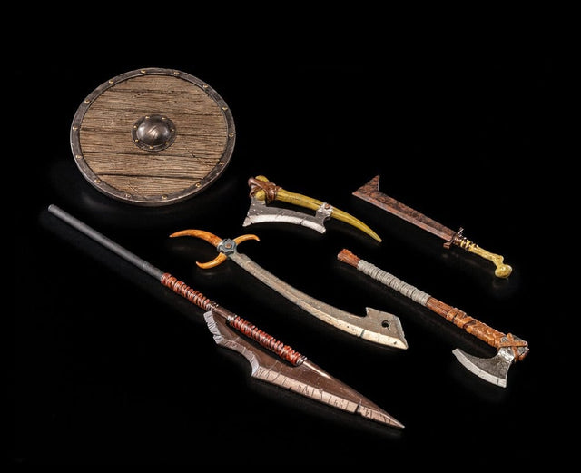 Four Horsemen Toy Design Mythic Legions Evil Weapons für Actionfiguren Zubehör-Set Pack