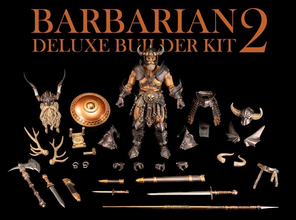 Four Horsemen Toy Design Mythic Legions Reinforcement 3 Barbarian Builder Kit 2 Deluxe Zubehör-Set für Actionfiguren