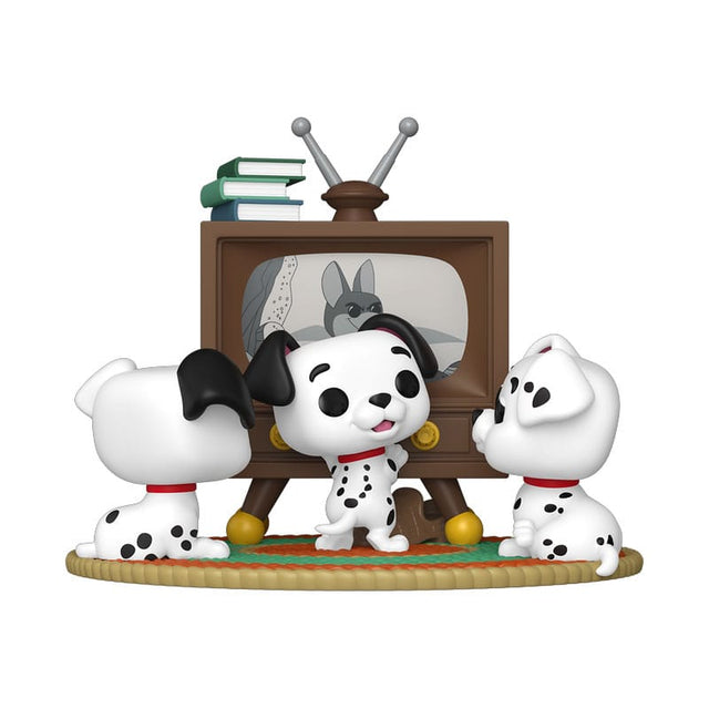 Funko 101 Dalmatiner Rolly, Patch & Lucky with TV POP Moment Vinyl Figuren