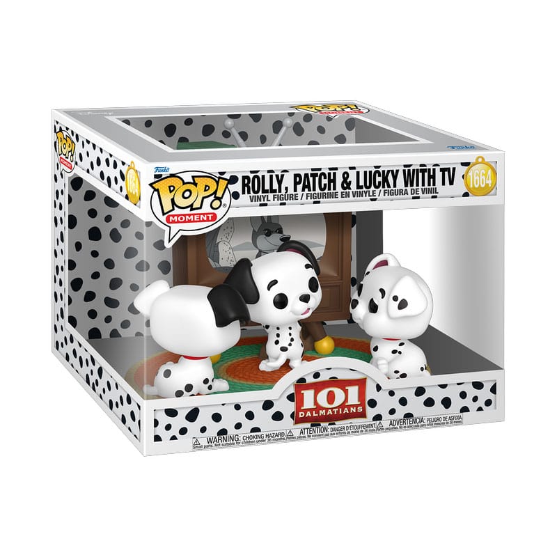 Funko 101 Dalmatiner Rolly, Patch & Lucky with TV POP Moment Vinyl Figuren