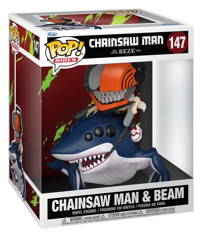Funko Chainsaw Man CSM & Beam POP! Rides Deluxe Vinyl Figur