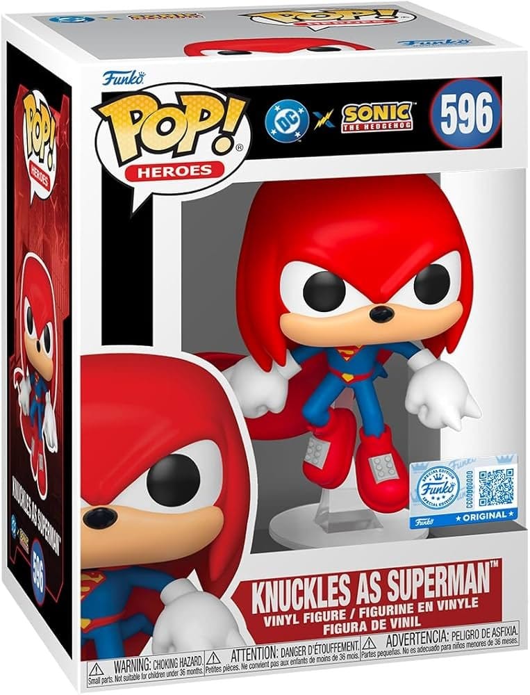 Funko DC x Sonic the Hedgehog Knuckles as Superman POP! Heroes Vinyl Figur