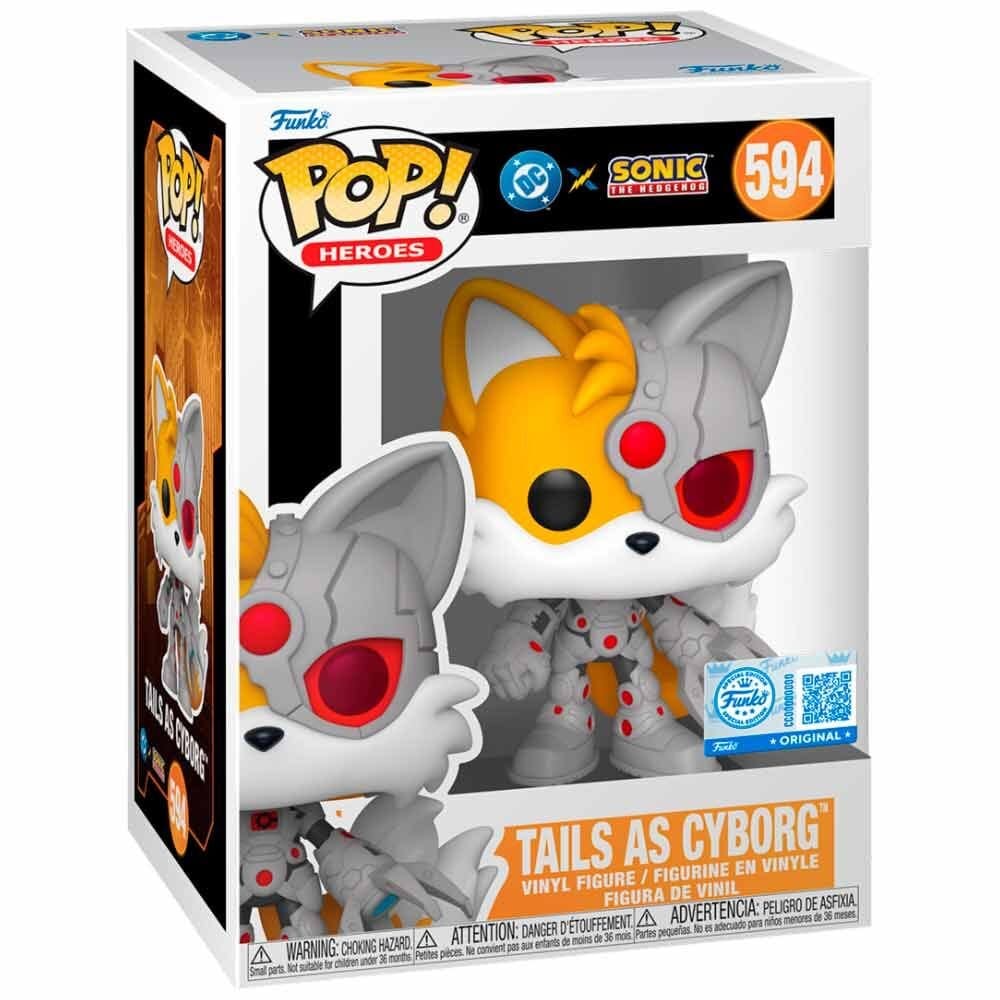Funko DC x Sonic the Hedgehog Tails as Cyborg POP! Heroes Vinyl Figur