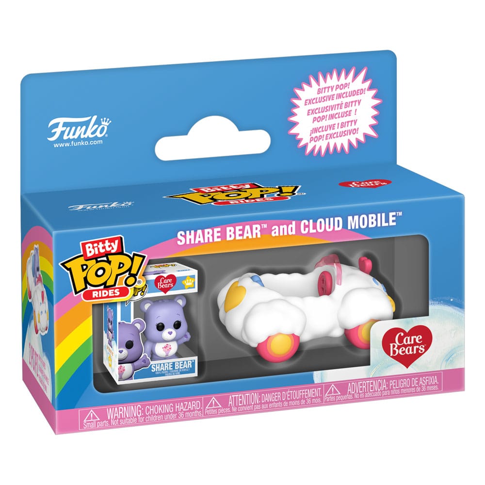 Funko Die Glücksbärchis Share Bear and Cloud Mobile Bitty POP! Rides Vinyl Figur