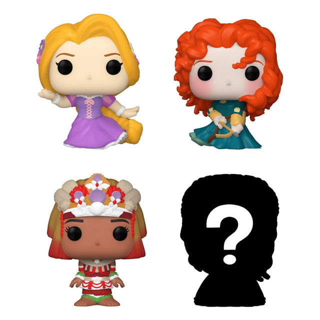 Funko Disney Princesses 4er-Pack Rapunzel Bitty POP! Vinyl Figuren