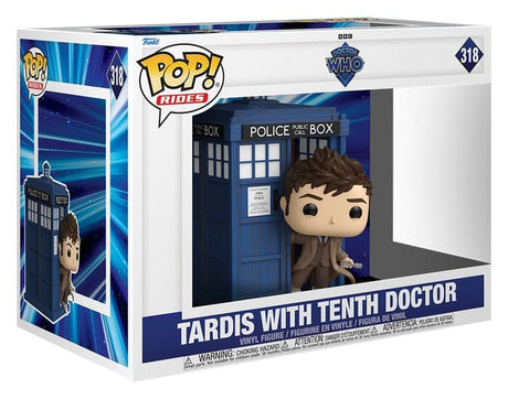 Funko Doctor Who Tenth Doctor with TARDIS POP! Rides Deluxe Vinyl Figur