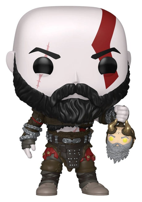 Funko God of War Ragnarök Kratos w/Mimir's Head POP! Games Vinyl Figur