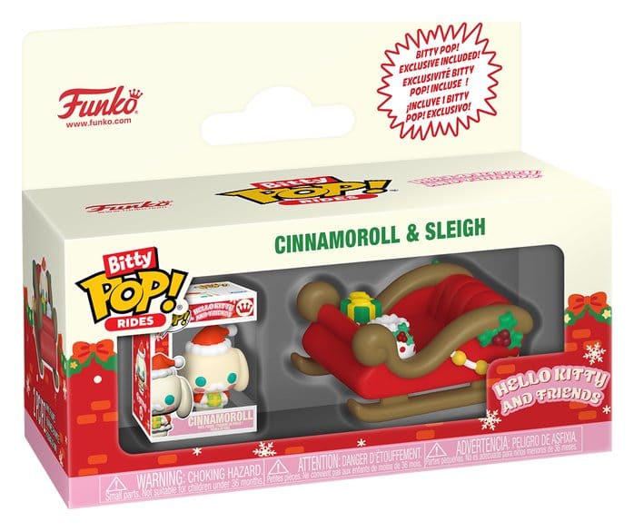 Funko Hello Kitty Holiday- Sleigh with CMRL Bitty POP! Rides Vinyl Figur