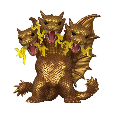 Funko *heo Exclusive Edition* Godzilla King Ghidora (Electric) Super Sized POP! Movies Vinyl Figur