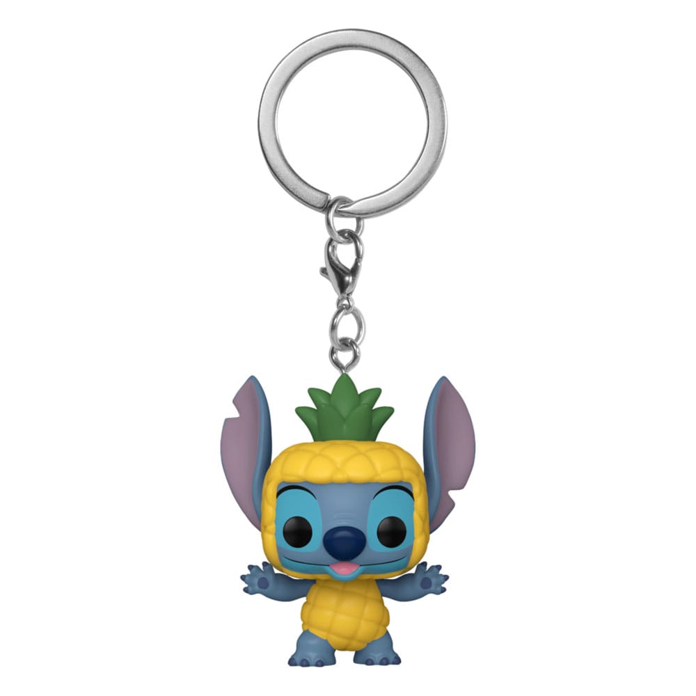 Funko Lilo & Stitch Stitch as Pineapple Display (12) Pocket POP! Vinyl Schlüsselanhänger