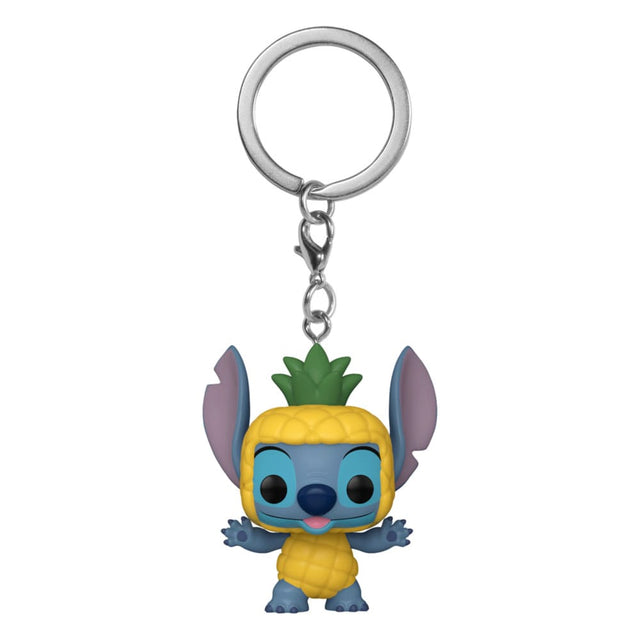Funko Lilo & Stitch Stitch as Pineapple Display (12) Pocket POP! Vinyl Schlüsselanhänger