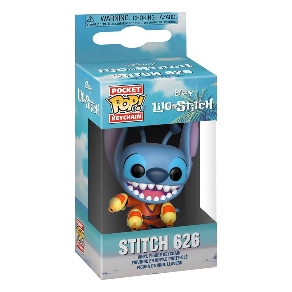 Funko Lilo & Stitch Stitch w/ Blaster Display (12) POP! Vinyl Schlüsselanhänger