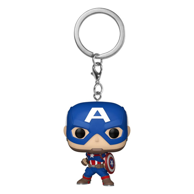 Funko Marvel New Classics - Captain America POP! Display (12) Vinyl Schlüsselanhänger