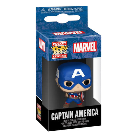 Funko Marvel New Classics - Captain America POP! Display (12) Vinyl Schlüsselanhänger