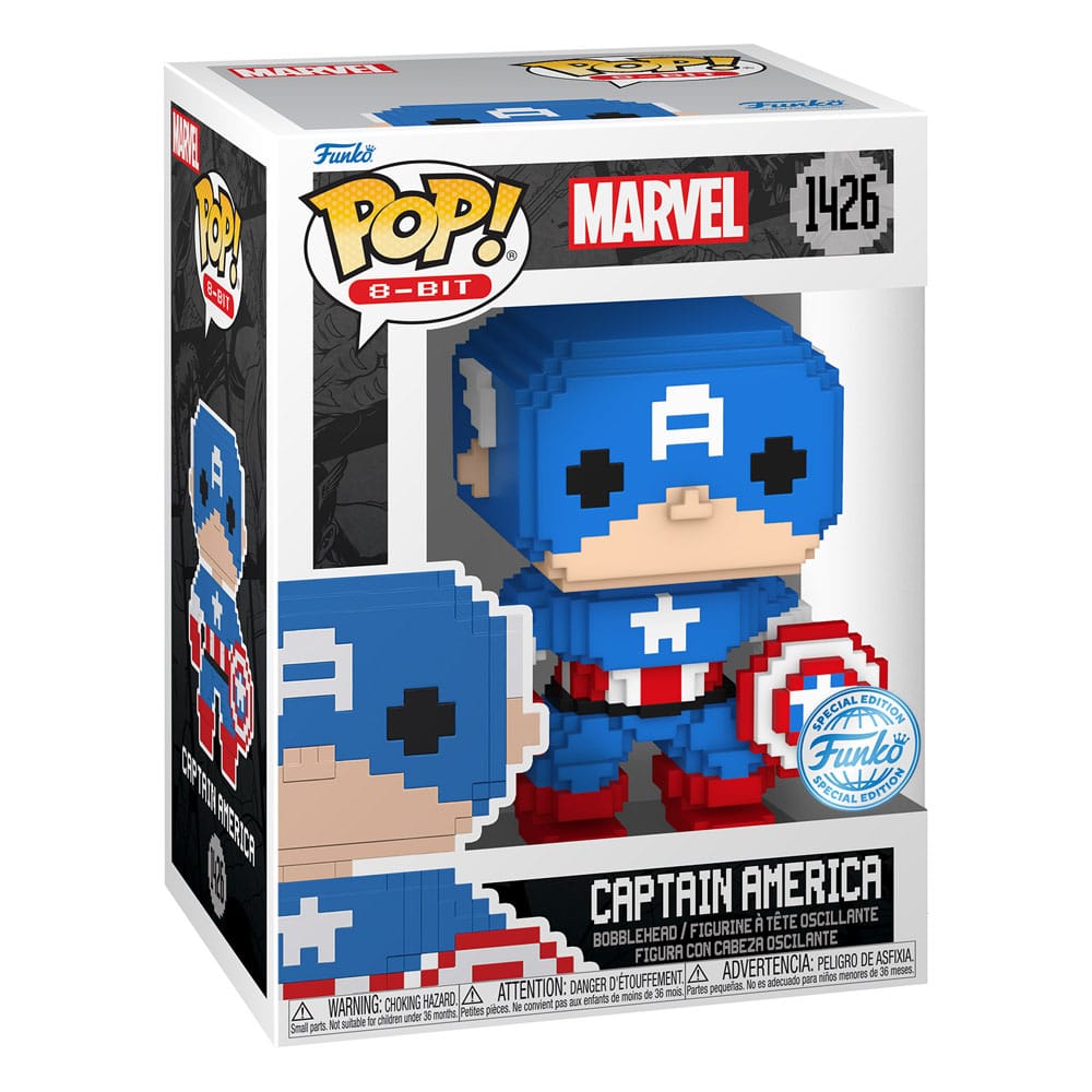 Funko Marvel POP! 8-Bit Vinyl Figur Captain America 9 cm