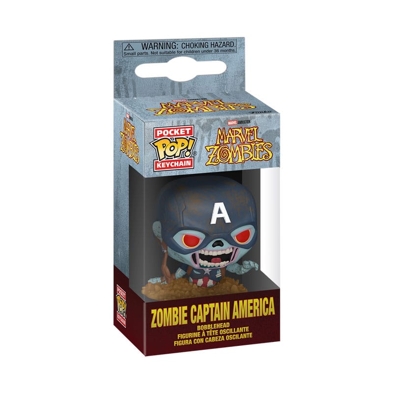 Funko Marvel Zombies Captain America Display (12) POP! Vinyl Schlüsselanhänger