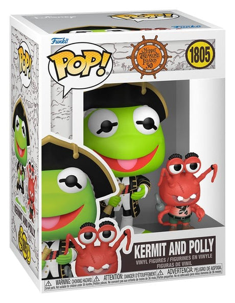 Funko Muppets - Die Schatzinsel POP! Kermit & Polly Pop! & Buddy Vinyl Figur