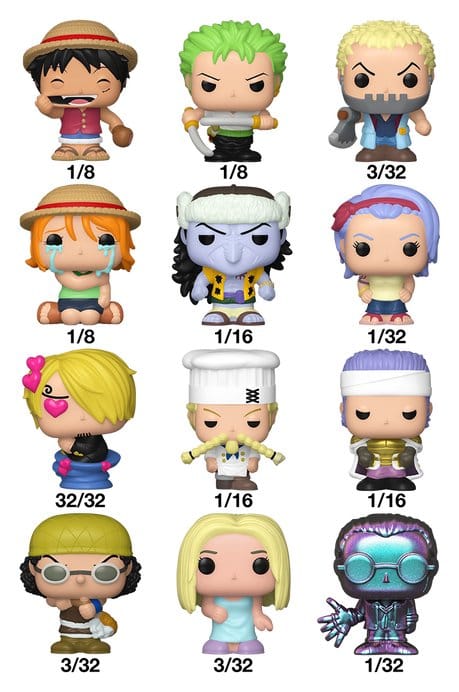 Funko One Piece Display (32) PDQ Bitty POP! Single Vinyl Figuren