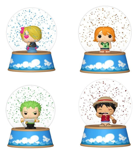 Funko One Piece Mystery Minis Minifiguren Glitter Globes PDQ Display (12)