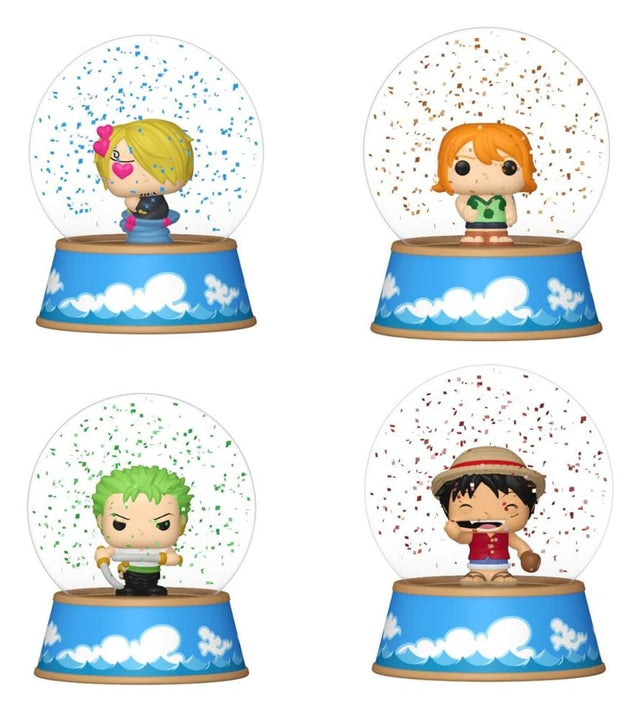 Funko One Piece Mystery Minis Minifiguren Glitter Globes PDQ Display (12)