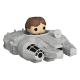 Funko Star Wars Display Han Solo w/Millenium Falcon Bitty POP! Rides Vinyl Figur