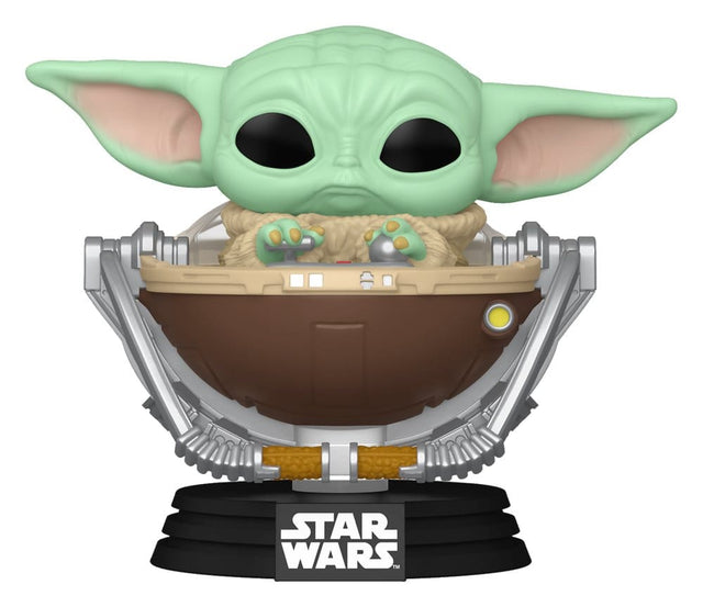 Funko Star Wars The Mandalorian and Grogu Grogu in Pram POP! Vinyl Wackelkopf-Figur