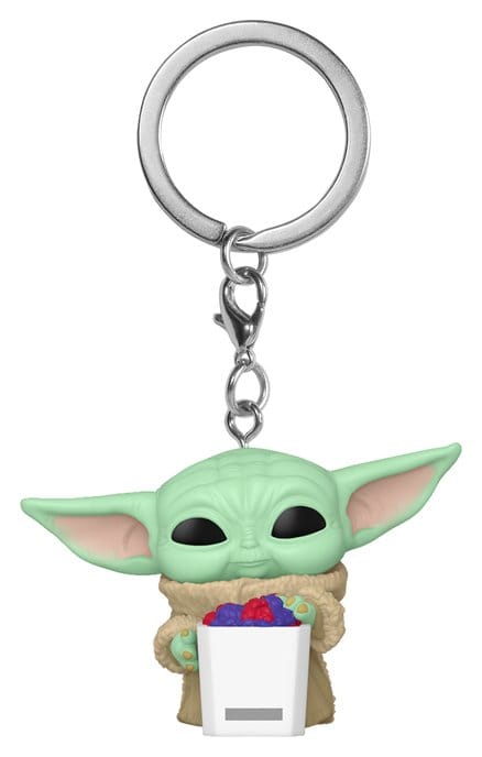 Funko Star Wars The Mandalorian and Grogu Grogu with Popcorn Display (12) Pocket POP! Vinyl Schlüsselanhänger