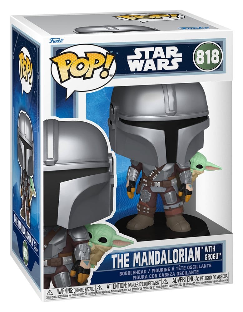 Funko Star Wars The Mandalorian and Grogu The Mandalorian with Grogu POP! Vinyl Wackelkopf-Figur