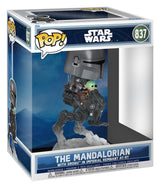 Funko Star Wars The Mandalorian and Grogu The Mandalorian with Grogu in Imperial Remnant AT-RT POP! Rides Deluxe Vinyl