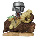 Funko Star Wars The Mandalorian The Mandalorian on Wantha with Child in Bag POP! Deluxe Vinyl Figur