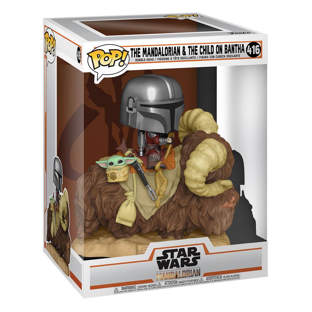 Funko Star Wars The Mandalorian The Mandalorian on Wantha with Child in Bag POP! Deluxe Vinyl Figur