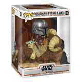 Funko Star Wars The Mandalorian The Mandalorian on Wantha with Child in Bag POP! Deluxe Vinyl Figur
