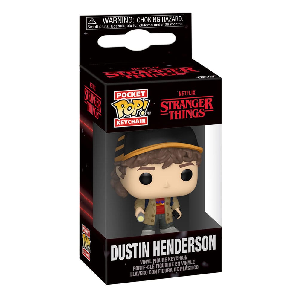 Funko Stranger Things Dustin Henderson Display (12) POP! Vinyl Schlüsselanhänger