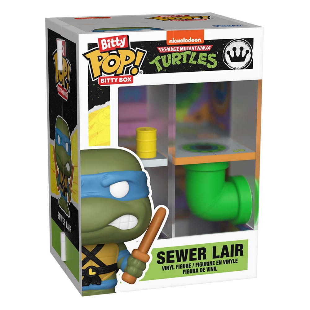 Funko Teenage Mutant Ninja Turtles Sewer Lair Bitty POP! Bitty Box Display mit 2 Vinyl Figuren