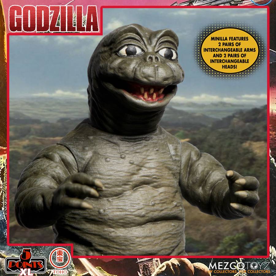 Godzilla - Destroy All Monsters 1968 5 Points XL Box Set Round 2 Actionfiguren