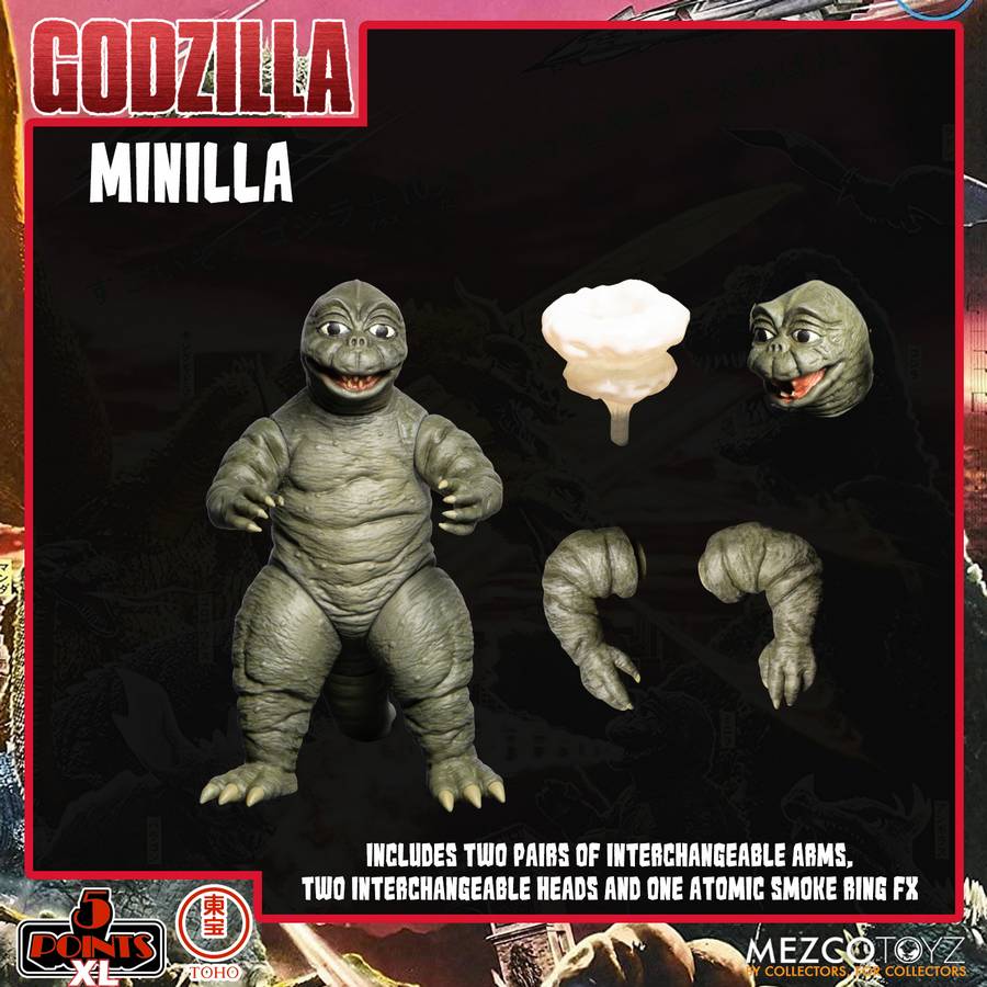 Godzilla - Destroy All Monsters 1968 5 Points XL Box Set Round 2 Actionfiguren