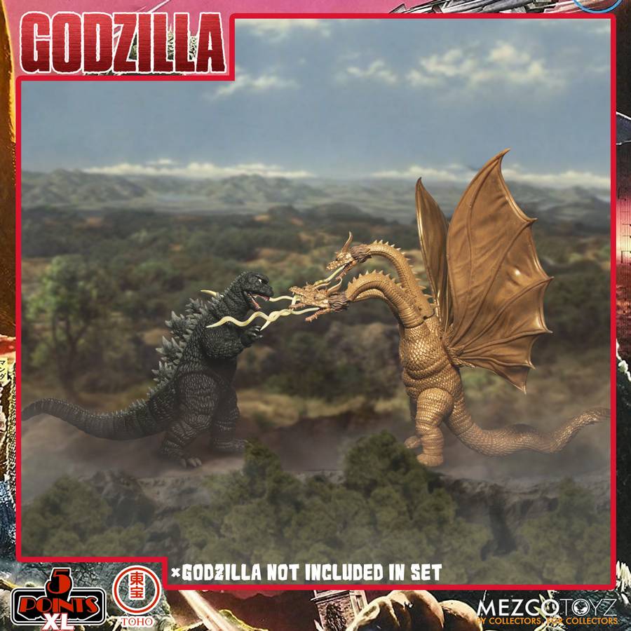 Godzilla - Destroy All Monsters 1968 5 Points XL Box Set Round 2 Actionfiguren