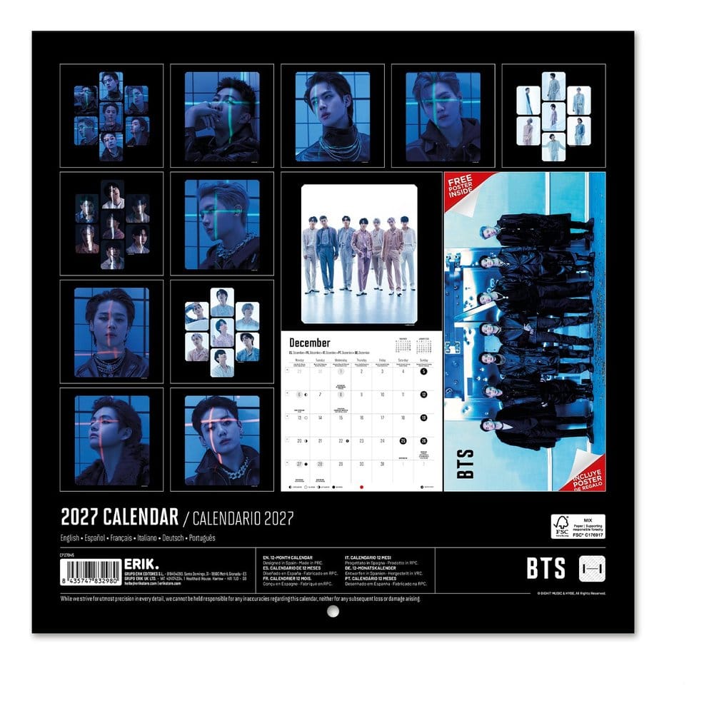Grupo Erik BTS Wandkalender 2027