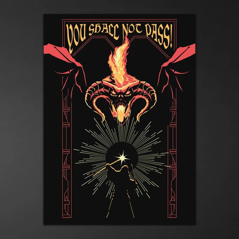 Grupo Erik Der Herr der Ringe Balrog Leuchtendes Poster