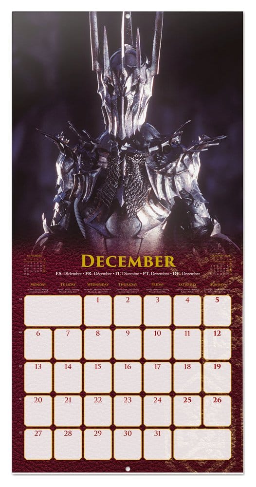 Grupo Erik Der Herr Der Ringe Wandkalender 2027