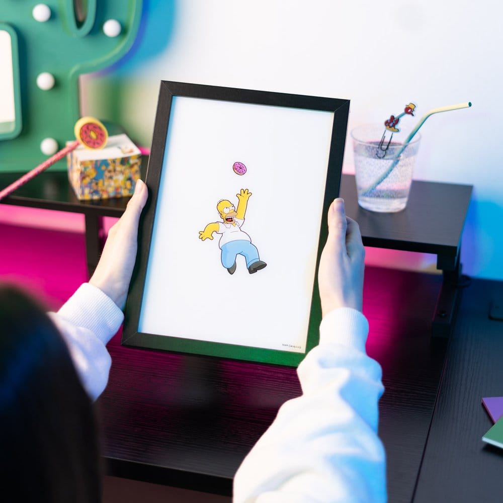 Grupo Erik Die Simpsons Gerahmtes LED-Poster
