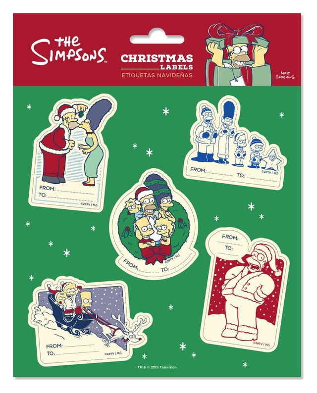 Grupo Erik Die Simpsons Selbstklebende Weihnachtsetiketten Premium (10)