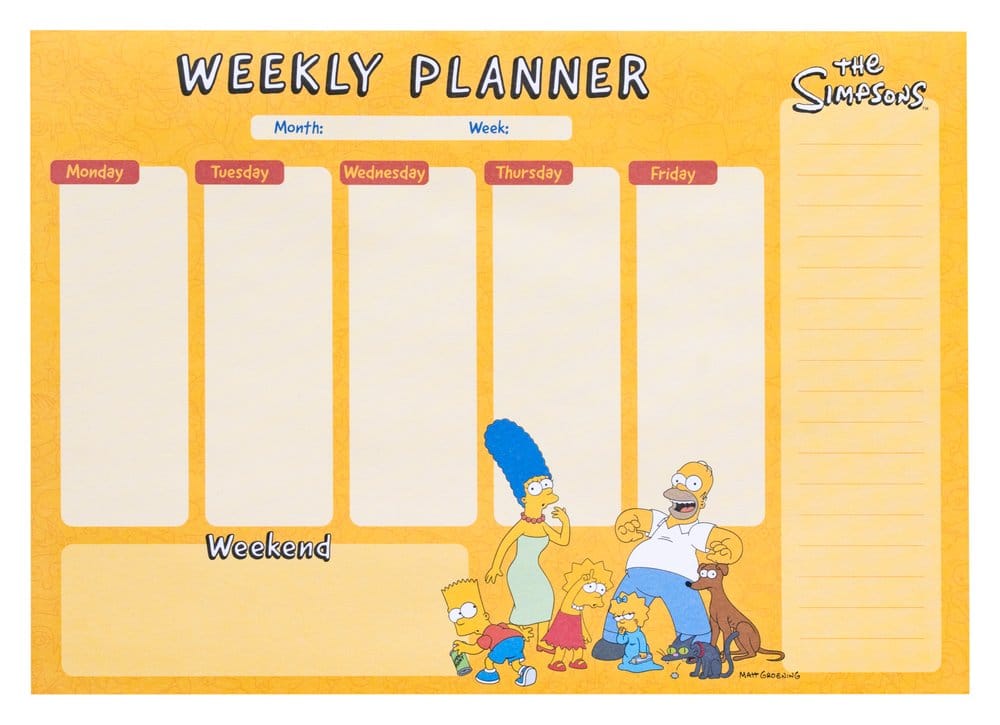 Grupo Erik Die Simpsons Wochenplaner A4