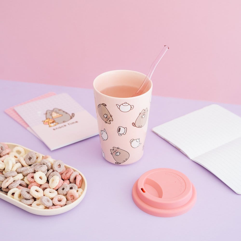 Grupo Erik Pusheen Keramikbecher mit Deckel 400 ml