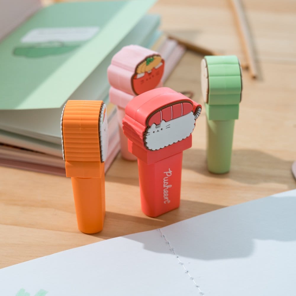 Grupo Erik Pusheen Sushi Roll Textmarker Mit Topper 4er Set