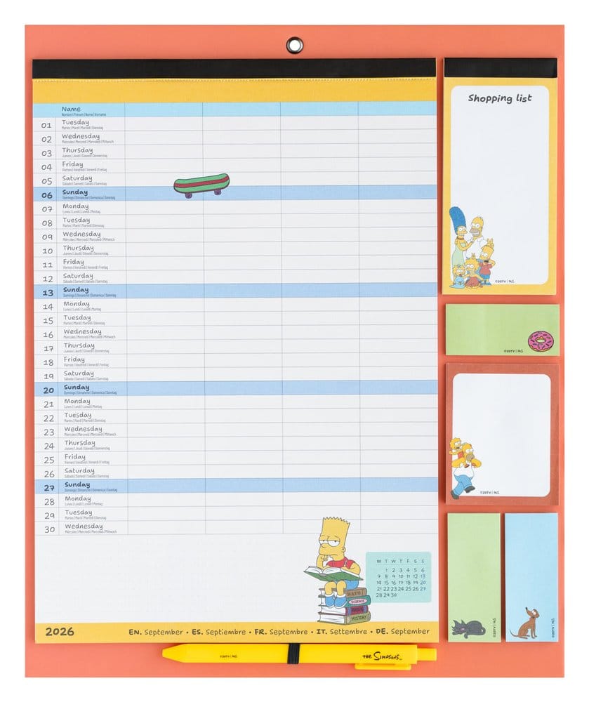 Grupo Erik The Simpsons 2026/27 magnetischer Planer