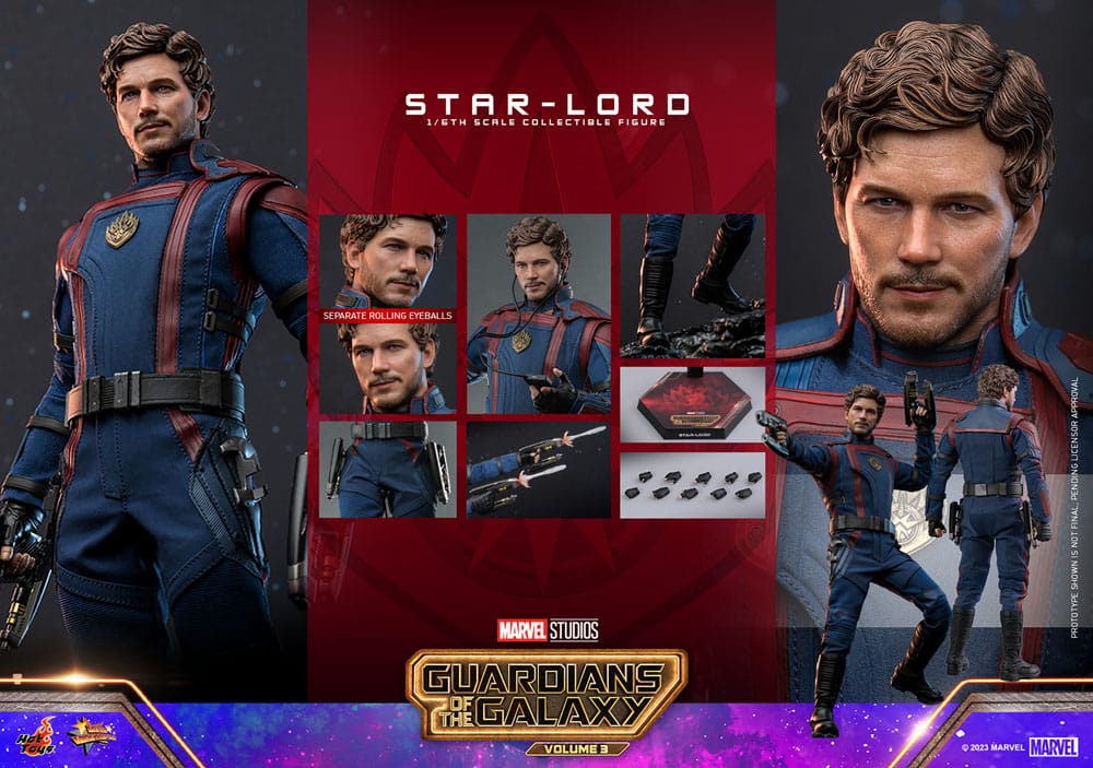 Guardians of the Galaxy Vol. 3 Movie Masterpiece Actionfigur 1/6 Star-Lord 31 cm Hot Toys