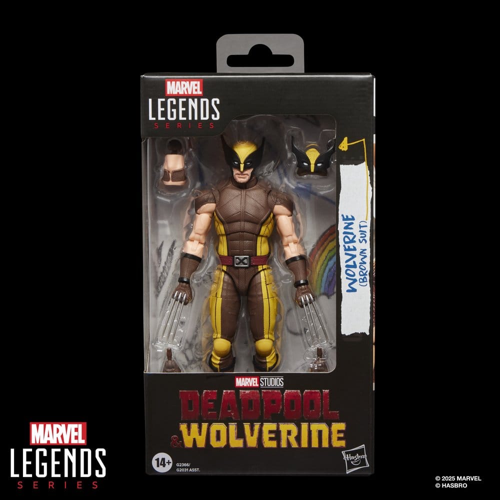 Hasbro Deadpool und Wolverine Marvel Legends Wolverine Brown Suit Actionfigur